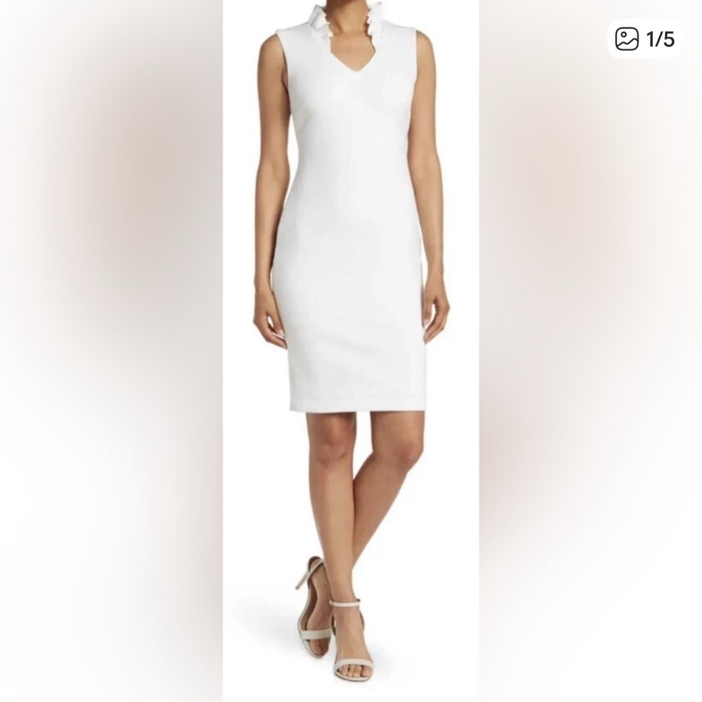 Calvin Klein White Scuba Dress